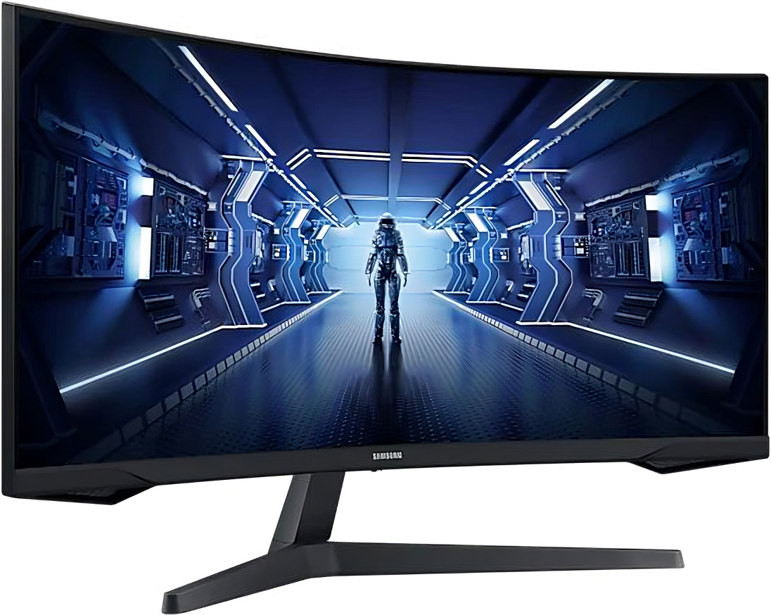 Монитор Samsung 34" Odyssey G5 C34G55TWWI черный VA LED 1ms 21:9 HDMI матовая 250cd 178гр/178гр 3440x1440 165Hz DP UW 5.6кг