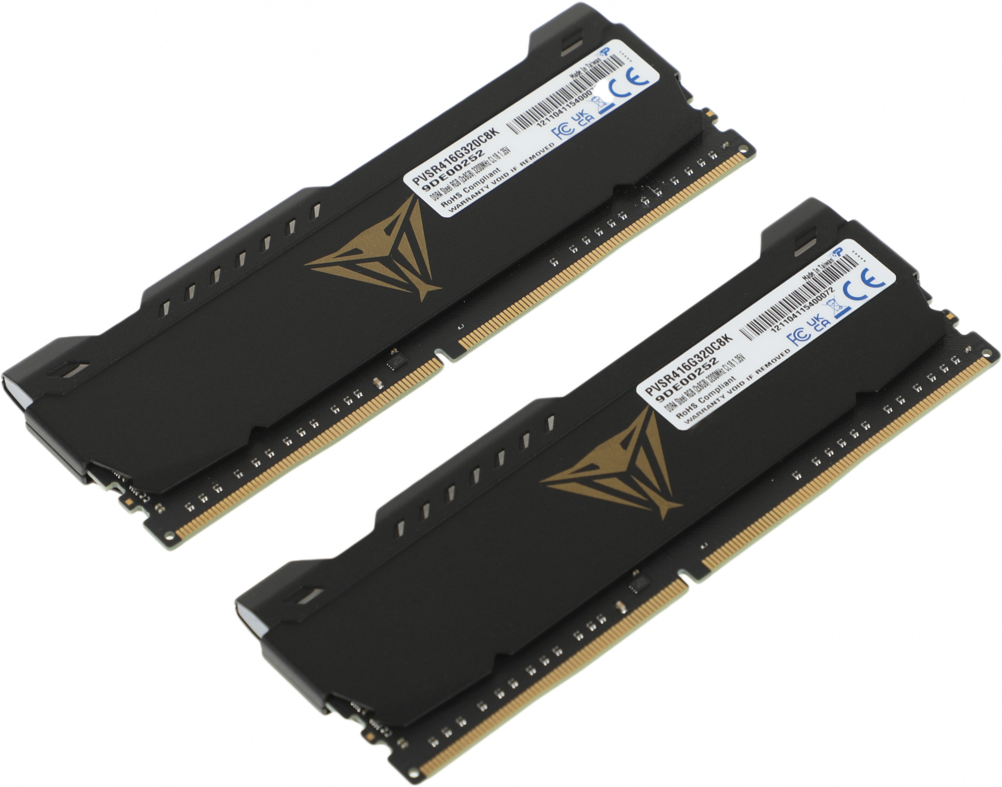 Память DDR4 2x8Gb 3200MHz Patriot PVSR416G320C8K Viper Steel RGB RTL Gaming PC4-25600 CL18 DIMM 288-pin 1.35В dual rank с радиатором Ret