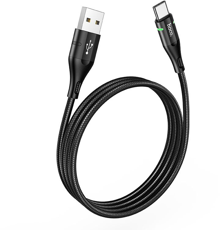 Кабель Hoco U93 Shadow Type-C USB (m)-USB Type-C 1.2м черный коробка