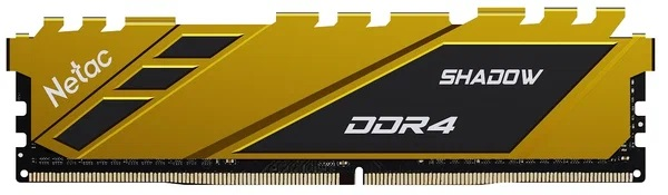 Оперативная память Netac Shadow 8GB DDR4-3600 C18 Yellow Memory module (DIMM)