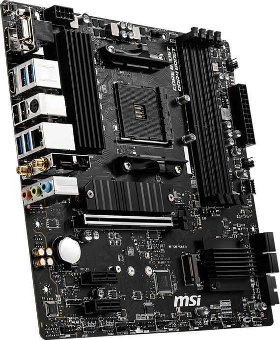 Материнская плата MSI B550M PRO-VDH WIFI Soc-AM4 AMD B550 4xDDR4 mATX AC`97 8ch(7.1) GbLAN RAID+HDMI+DP