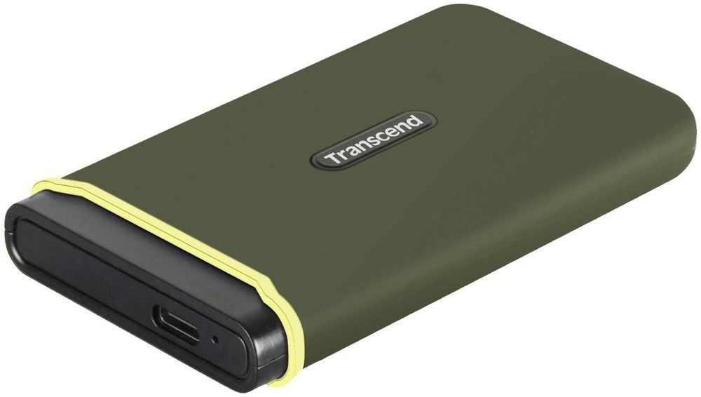 Накопитель SSD Transcend USB-C 500Gb TS500GESD380C темно-зеленый