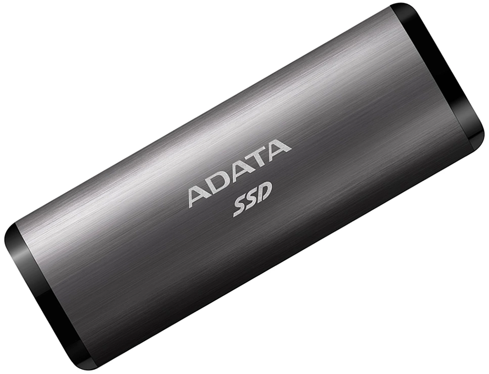 Накопитель SSD A-Data USB-C 1Tb ASE760-1TU32G2-CTI SE760 1.8" серый