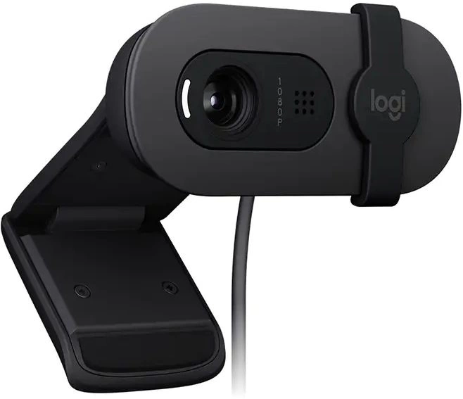 Камера Web Logitech HD Webcam Brio 100 Full графитовый 2Mpix (1920x1080) USB Type-C с микрофоном (960-001587)