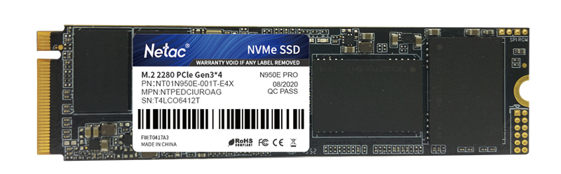 Накопитель SSD Netac PCIe 3.0 x4 1TB NT01N950E-001T-E4X N950E Pro M.2 2280