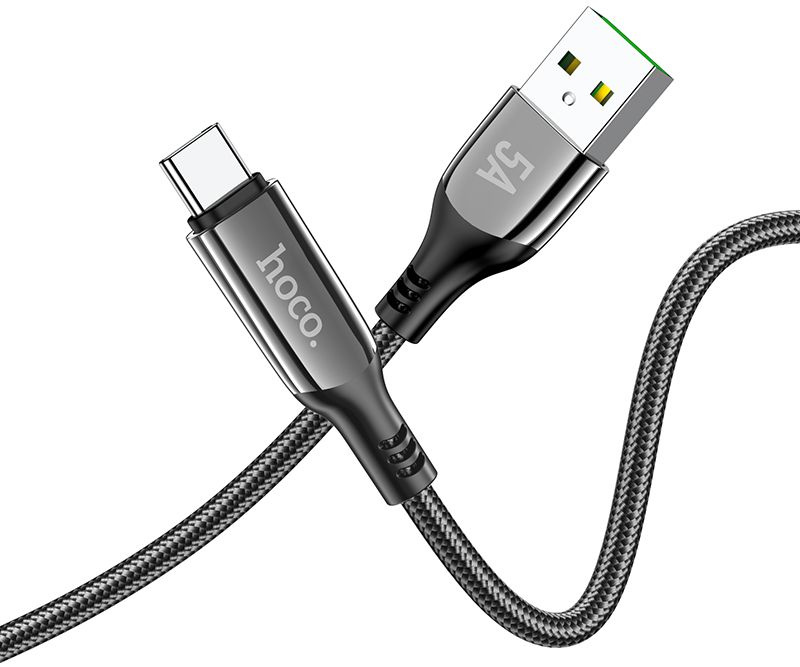 Кабель Hoco S51 5A Extreme USB (m)-USB Type-C (m) 1.2м черный