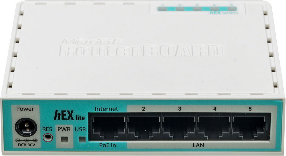 Роутер MikroTik hEX lite (RB750R2) 10/100BASE-TX белый