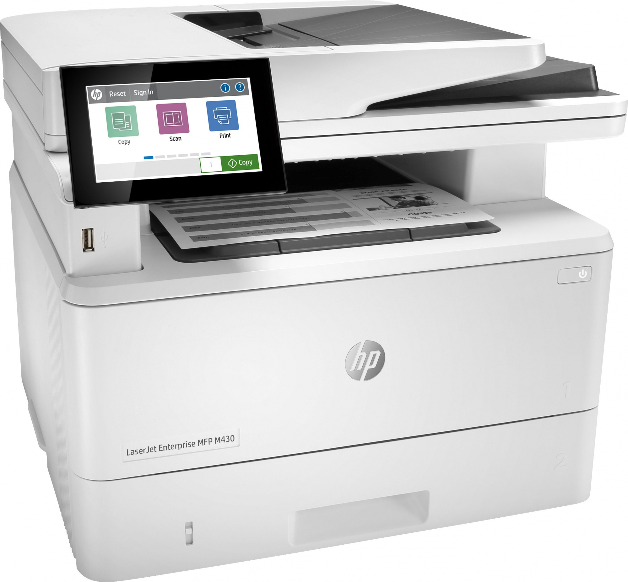 МФУ лазерный HP LaserJet Pro M430f (3PZ55A) A4 Duplex Net белый/черный