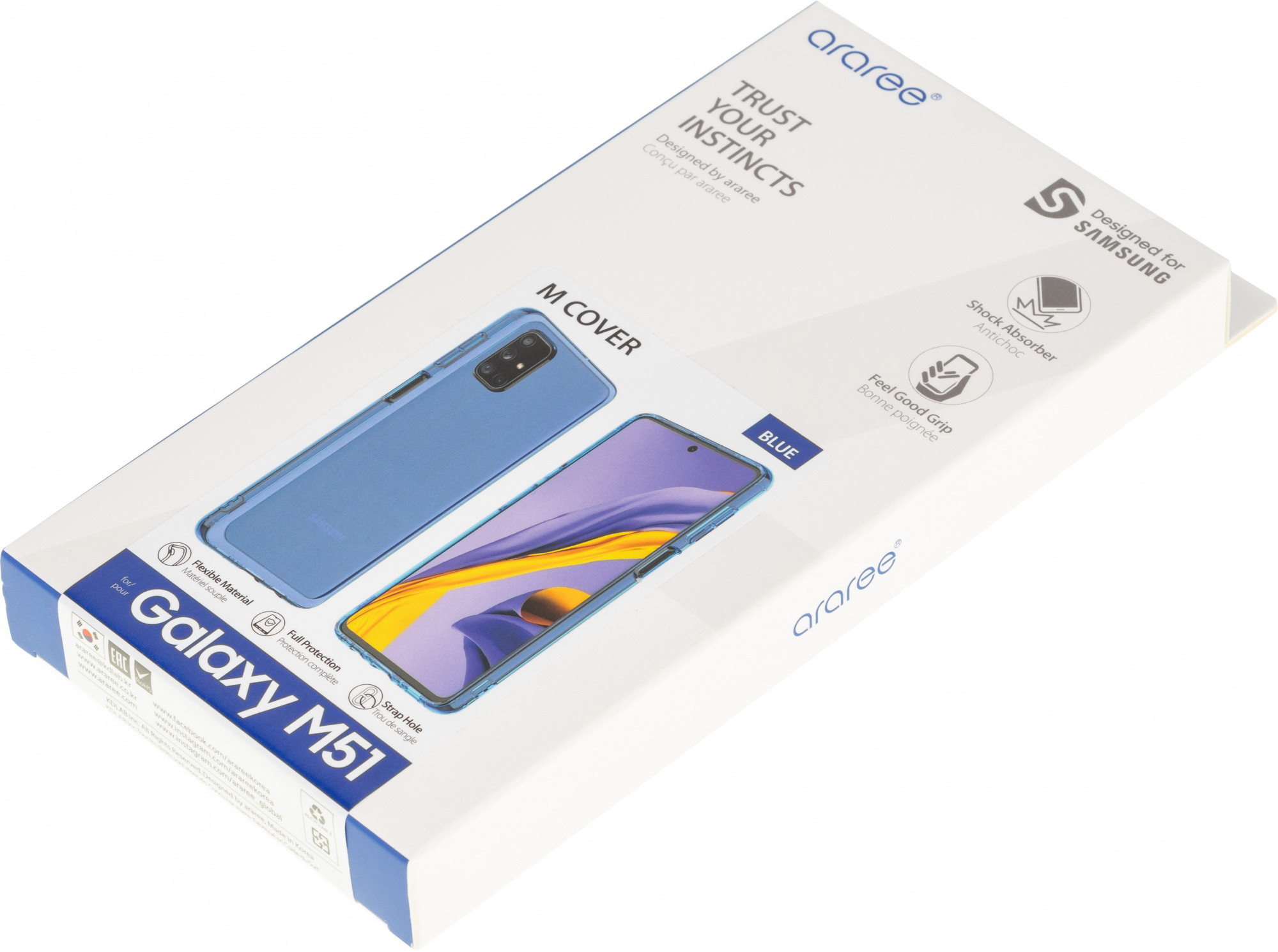 Чехол (клип-кейс) Samsung для Samsung Galaxy M51 araree M cover синий (GP-FPM515KDALR)