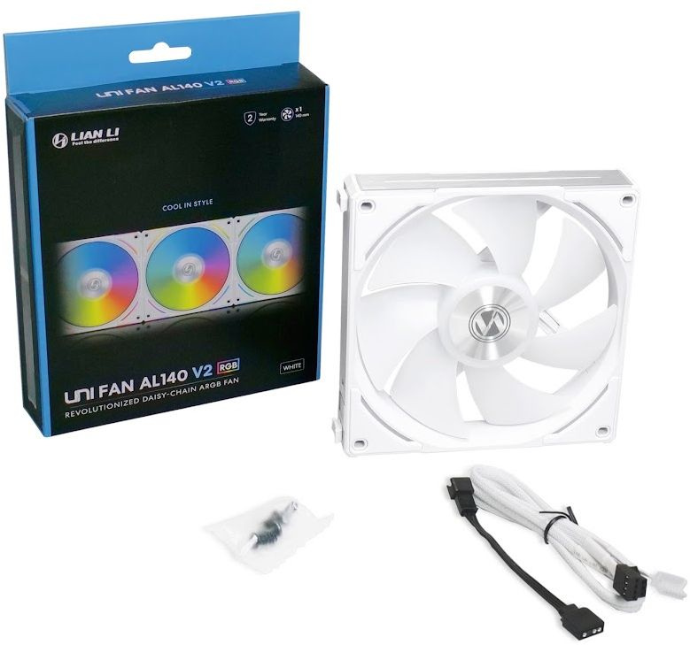 Вентилятор Lian-Li Uni Fan ALV2 140 Single 140x140x25mm 4-pin 26.8dB LED Ret