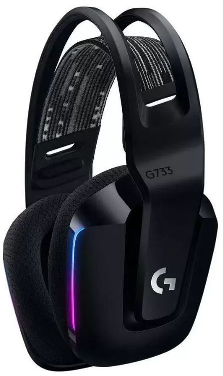 Наушники с микрофоном Logitech G733 Lightspeed черный мониторные Radio оголовье (981-000867)