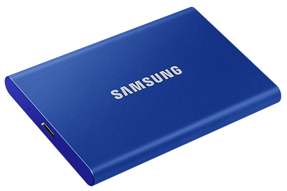 Твердотельный накопитель SSD Samsung T7 Touch External 500Gb BLUE USB 3.2 (MU-PC500H/WW) 1year