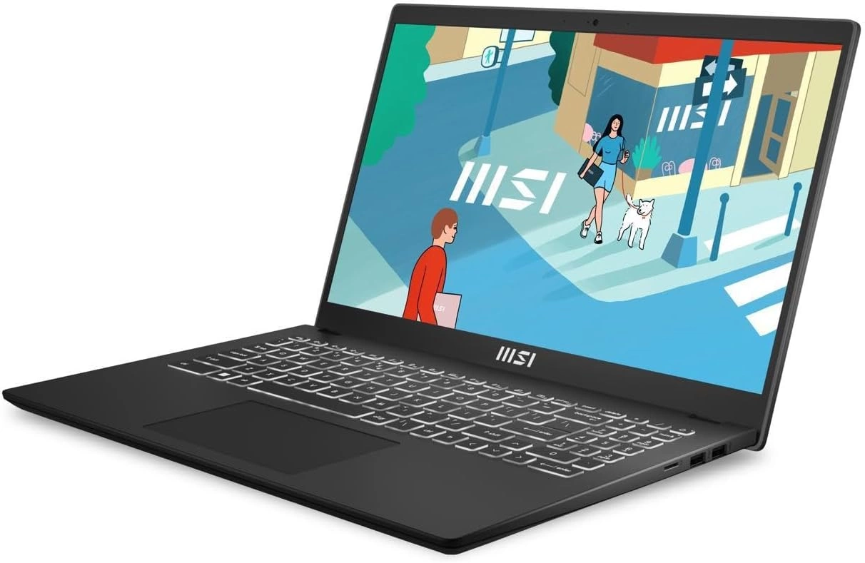 Ноутбук MSI Modern 15 H B13M-097XRU Core i7 13700H 16Gb SSD512Gb Intel Iris Xe graphics 15.6" IPS FHD (1920x1080) Free DOS black WiFi BT Cam (9S7-15H411-097)