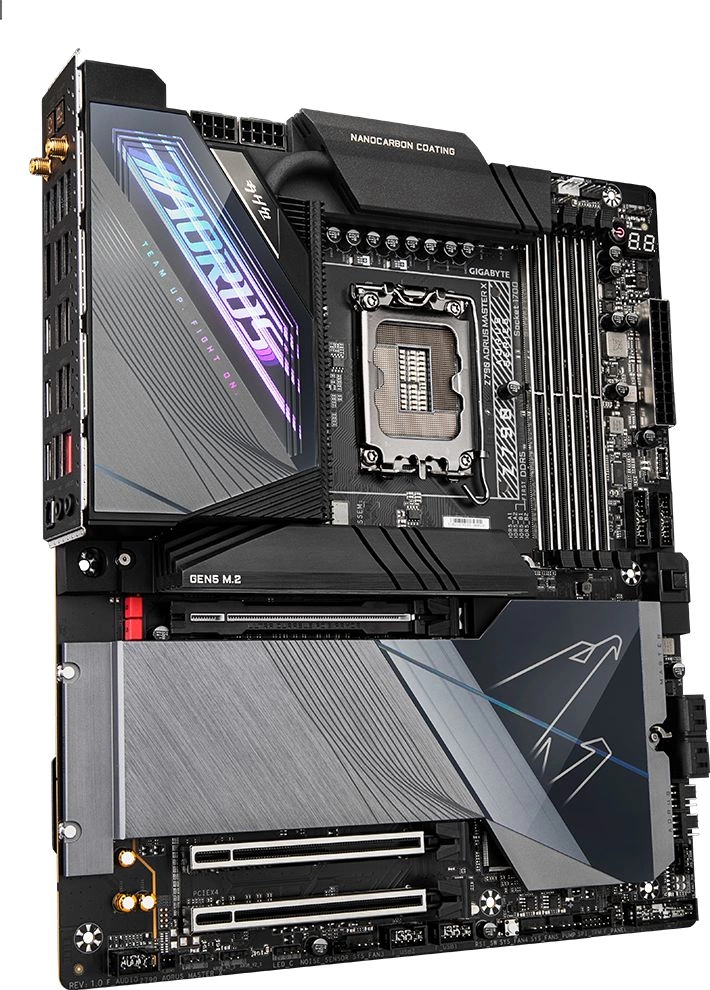 Материнская плата GIGABYTE Z790 AORUS MASTER X, LGA1700, Z790, 4*DDR5, 4*SATA, 4*M.2, 11*USB 3.2, Type-C, 3*PCIx16, DP, ATX