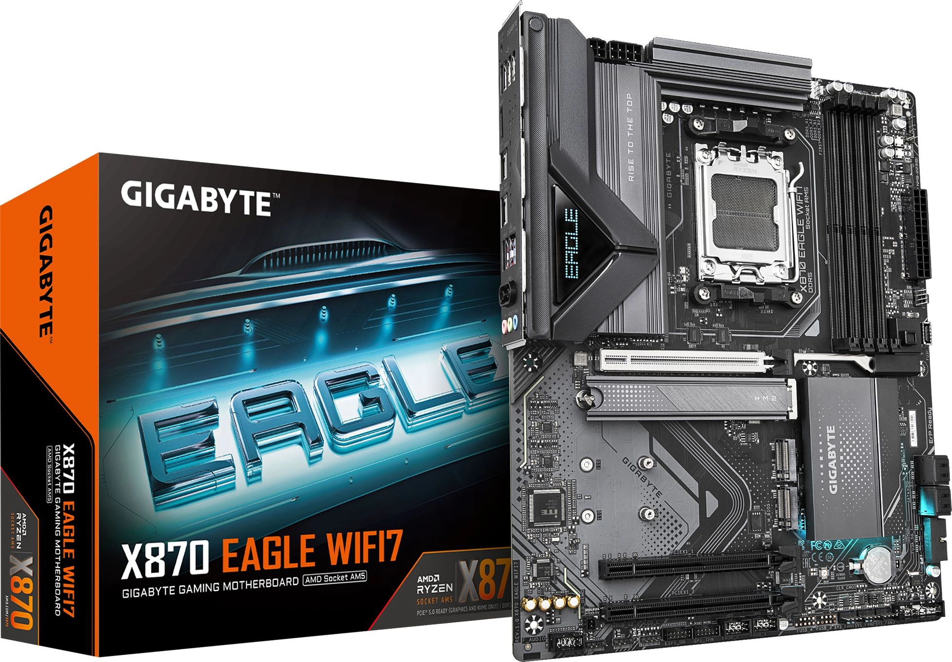 Материнская плата Gigabyte X870 EAGLE WIFI7 SocketAM5 AMD X870 4xDDR5 ATX AC`97 8ch(7.1) 2.5Gg RAID+HDMI