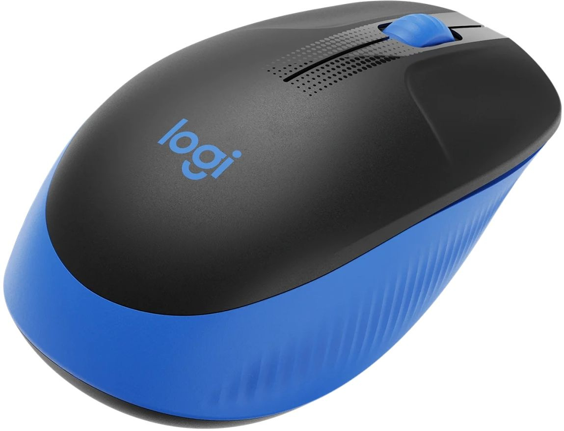 Мышь Logitech M191 черный/синий оптическая (1000dpi) беспроводная USB (2but)